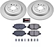 CRK8846 Rear Brake Disc and Pad Kit, Geomet Coated, Plain Surface, 5 Lugs, 330 mm, Ceramic, Z17 Evolution Geomet Coated