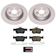 2023 Ford Bronco Sport - Rear Brake Disc and Pad Kit, Plain Surface, 5 Lugs, 302 mm, Ceramic, 2.0L 4Cyl, Z17 Evolution Geomet Coated