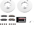 CRK8979 Front Brake Disc and Pad Kit, Plain Surface, 5 Lugs, 308 mm, Ceramic, Z17 Evolution Geomet Coated