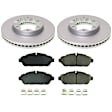 2021 Ford Transit-250 - Front Brake Disc and Pad Kit, Plain Surface, 6 Lugs, 302 mm, Ceramic, With Heavy Duty Front Axle (6-Bolt), 3.5L 6Cyl, Z17 Evolution Geomet Coated