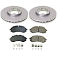 2023 Ford Transit-250 - Front Brake Disc and Pad Kit, Plain Surface, 308 mm, Ceramic, Vented; 308mm Rotor Dia.; Exc. Heavy Duty Front Axle (5-Bolt Rotors 5x115mm Front Rotor Bolt Pattern), Z17 Evolution Geomet Coated
