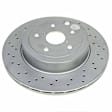 CRK9015 Rear Brake Disc and Pad Kit, Cross-Drilled, 5 Lugs, 326 mm, Ceramic, Z17 Evolution Geomet Coated