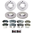 CRK9056 Front and Rear Brake Disc and Pad Kit, Plain Surface, 5 Lugs, 308 mm, Ceramic, Z17 Evolution Geomet Coated