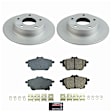 CRK9217 Rear Brake Disc and Pad Kit, Plain Surface, Ceramic