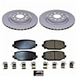 CRK9279 Rear Brake Disc and Pad Kit, Plain Surface, Ceramic