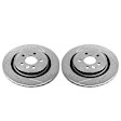 EBR1073XPR Rear Brake Disc, Silver zinc-plated, Cross-drilled and Slotted, Vented, 5 Lugs, Evolution Drilled & Slotted Series