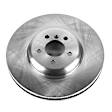 EBR1220 Front, Driver Side Brake Disc, Natural Finish, Plain Surface, Vented, 5 Lugs, 4.4L, 8Cyl, Autospecialty By Powerstop