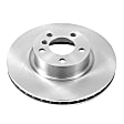 EBR1238 Front, Driver or Passenger Side Brake Disc, Natural Finish, Plain Surface, Vented, 5 Lugs, Autospecialty By Powerstop