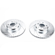 EBR1404XPR Rear Brake Disc, Cross-drilled and Slotted, Vented, 5 Lugs,, Evolution Drilled & Slotted Series