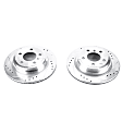 EBR1442XPR Rear Brake Disc, Cross-drilled and Slotted, Vented, 5 Lugs,, Evolution Drilled & Slotted Series