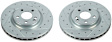 EBR1487XPR Front Brake Disc, Silver zinc-plated, Cross-drilled and Slotted, Vented, 5 Lugs, 320.2 mm, 2.0L, 4Cyl, Evolution Drilled & Slotted Series
