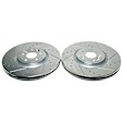 EBR1686XPR Front Brake Disc, Cross-drilled and Slotted, 5 Lugs, Evolution Drilled & Slotted Series