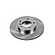 EBR419 Front, Driver or Passenger Side Brake Disc, Natural Finish, Plain Surface, Vented, 5 Lugs, Autospecialty By Powerstop