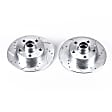 1996 Volkswagen Jetta - Rear Brake Disc, Silver zinc-plated, Cross-drilled and Slotted, Solid, 5 Lugs, 226.06 mm, 2.8L 6Cyl, Evolution Drilled & Slotted Series
