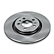 EBR615 Front, Driver or Passenger Side Brake Disc, Natural Finish, Plain Surface, Vented, 5 Lugs, Autospecialty By Powerstop