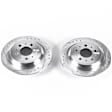 EBR624XPR Rear Brake Disc, Cross-drilled and Slotted, Solid, 5 Lugs, 283.46 mm, AWD, Evolution Drilled & Slotted Series