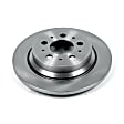EBR634 Rear, Driver or Passenger Side Brake Disc, Natural Finish, Plain Surface, Vented, 5 Lugs, Autospecialty By Powerstop