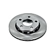 EBR638 Rear, Driver or Passenger Side Brake Disc, Natural Finish, Plain Surface, Vented, 5 Lugs, 2.7L, 6Cyl, Autospecialty By Powerstop