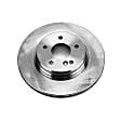 EBR808 Rear, Driver or Passenger Side Brake Disc, Natural Finish, Plain Surface, Vented, 5 Lugs, 299.72 mm, Autospecialty By Powerstop