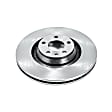 EBR828 Front, Driver or Passenger Side Brake Disc, Natural Finish, Plain Surface, Vented, 5 Lugs, Autospecialty By Powerstop