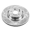 EBR867 Front, Driver or Passenger Side Brake Disc, Natural Finish, Plain Surface, Vented, 5 Lugs, Autospecialty By Powerstop