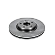 EBR897 Front, Driver or Passenger Side Brake Disc, Natural Finish, Plain Surface, Vented, 5 Lugs, Autospecialty By Powerstop