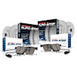 4-Wheel Set Power Stop&reg; ESK2851 Front and Rear Euro-Stop High-Carbon Coated Rotors, ECE-R90 Brake Pads Made in Europe + Hardware Kit