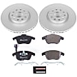 ESK2963 Front Brake Disc and Pad Kit, Plain Surface 5 Lugs 312 mm Semi-metallic Euro-Stop