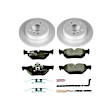 ESK3002 Rear Brake Disc and Pad Kit, Geomet Coated, Plain Surface, 5 Lugs, 299.8 mm, Semi-metallic, Euro-Stop