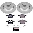 ESK3039 Rear Brake Disc and Pad Kit, Geomet Coated, Plain Surface, 5 Lugs, 307.7 mm, Semi-metallic, Euro-Stop