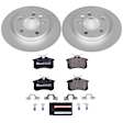 ESK3093 Rear Brake Disc and Pad Kit, Geomet Coated, Plain Surface, 5 Lugs, 239 mm, Semi-metallic, Euro-Stop
