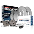 ESK3145 Rear Brake Disc and Pad Kit, Plain Surface 5 Lugs 295 mm Semi-Metallic Euro-Stop