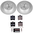 ESK368 Rear Brake Disc and Pad Kit, Geomet Coated, Plain Surface, 5 Lugs, 278 mm, Semi-metallic, Euro-Stop