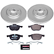 2013 Ford C-Max - Front Brake Disc and Pad Kit, Plain Surface, 5 Lugs, 300 mm, Semi-metallic, 2.0L 4Cyl, Euro-Stop