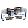 4-Wheel Set Power Stop&reg; ESK5363 Front and Rear Euro-Stop High-Carbon Coated Rotors, ECE-R90 Brake Pads Made in Europe + Hardware Kit