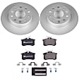 ESK5671 Rear Brake Disc and Pad Kit, Plain Surface 5 Lugs 254.7 mm Semi-metallic Euro-Stop
