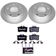 ESK585 Rear Brake Disc and Pad Kit, Geomet Coated, Plain Surface, 5 Lugs, 244 mm, Semi-metallic, Euro-Stop