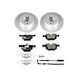 ESK5984 Rear Brake Disc and Pad Kit, Geomet Coated, Plain Surface, 5 Lugs, 319.8 mm, Semi-metallic, Euro-Stop