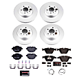 ESK6023 Front and Rear Brake Disc and Pad Kit, Plain Surface, 5 Lugs, 330.3 mm, Semi-metallic, Euro-Stop