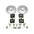 ESK620 Rear Brake Disc and Pad Kit, Plain Surface 5 Lugs 290 mm Semi-metallic Euro-Stop