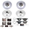 ESK6654 Front and Rear Brake Disc and Pad Kit, Plain Surface 5 Lugs 330 mm Semi-metallic Euro-Stop