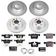 ESK6744 Front and Rear Brake Disc and Pad Kit, Plain Surface, 5 Lugs, 300 mm, Semi-metallic, Euro-Stop