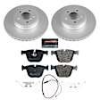 ESK7430 Rear Brake Disc and Pad Kit, Geomet Coated, Plain Surface, 5 Lugs, 344.7 mm, Semi-metallic, Euro-Stop