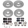 ESK7538 Front and Rear Brake Disc and Pad Kit, Plain Surface, 5 Lugs, 300 mm, Semi-metallic, Euro-Stop