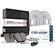 2022 Volvo S90 - Front Brake Disc and Pad Kit, Plain Surface, 5 Lugs, 345 mm, Semi-metallic, With Front Disc, With Rear Disc, 2.0L 4Cyl, Euro-Stop