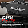ESK7830 Front and Rear Brake Disc and Pad Kit, Geomet Coated, Cross-Drilled, 5 Lugs, 300 mm, Semi-metallic, Euro-Stop