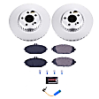 2015 Mercedes Benz C300 - Front Brake Disc and Pad Kit, Plain Surface, 5 Lugs, 330 mm, Semi-metallic, 2.0L 4Cyl, Euro-Stop