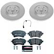 2018 Audi SQ5 - Rear Brake Disc and Pad Kit, Plain Surface, 5 Lugs, 330 mm, Semi-metallic, 3.0L 6Cyl, Euro-Stop