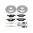 2002 BMW 325xi - Front Brake Disc and Pad Kit, Geomet Coated, Plain Surface, 5 Lugs, 300 mm, Semi-metallic, 2.5L 6Cyl, Euro-Stop