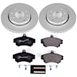 2002 Volvo S40 - Front Brake Disc and Pad Kit, Plain Surface, 4 Lugs, 281 mm, Semi-metallic, Euro-Stop